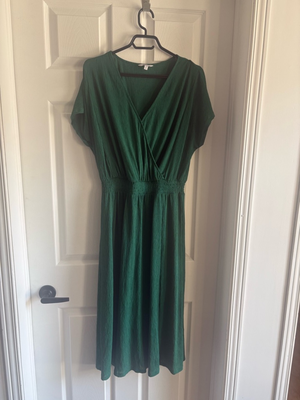 Reitmans Emerald Green Smocked-Waist Midi Dress
